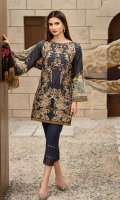 Embroidered Lawn Front Digital Printed Back Front and Sleeves Lace Digital Printed Chiffon Dupatta Dyed Trouser
