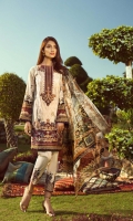 Digital Printed Shirt Digital Printed Chiffon Dupatta Embroidered Neck Patch Embroidered Front Border Patch Embroidered Trouser Patch Dyed Trouser