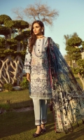 Digital Printed Shirt Digital Printed Chiffon Dupatta Embroidered Front  Embroidered Front Border  Embroidered Trouser Patch Dyed Trouser Dyed Organza Patch