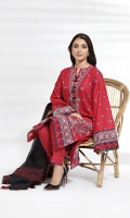 Embroidered Jacquard Lawn Front Embroidered Front, Back & Sleeves Border Dyed Cambric Trouser Dyed Jacquard Banarsi Dupatta
