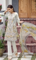 Embroidered Lawn Front Digital Printed Back Digital Printed Sleeves Digital Printed Pure Chiffon Dupatta Dyed Trouser