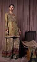 Gown : Khadi net, Organza Under Shirt : Banarsi Jamawar Sharara : Banarsi Jamawar