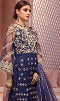 Embroidered Net Unstitched 3 Piece Suit 