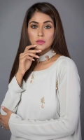 Embroidered Chiffon Stitched Kurti