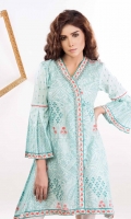 Embroidered Lawn Stitched Kurti