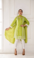 Shirt Front 1.25 Mtr Emb Shirt Back 1.25 Mtr Emb Sleeves 0.5 Mtr Emb Chiffon Dupatta 2.5 Mtr Emb Trouser 2.5 Mtr