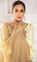 Shirt Front 1.25 Mtr Emb Shirt Back + Sleeves 1.75 Mtr Chiffon Dupatta 2.5 Mtr Emb Trouser 2.5 Mtr