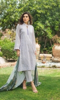 Shirt Frnt 1.25 Mtr Embroidered Back + Sleeves 1.75 Mtr Digital Shiffli Dupatta 2.5 Mtr Trouser 2.5 Mtr