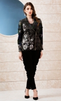 Printed Jacket With 3D Flower Patch At Front Printed Back,Full Sleeves With Zippers