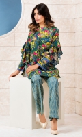 Printed Shirt and Trouser  Full Sleeves With Emboiderd Lace