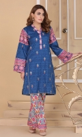 printed and embroidered kurta shirt with regular fit.