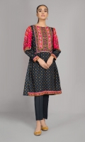 Printed and Embellished Wider width khaddar Shirt 2.5