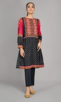 Printed and Embellished Wider width khaddar Shirt 2.5