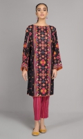 Printed & Embellished Wider Width khaddar shirt 2.5 Printed Khaddar shalwar 2.5