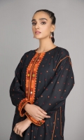 Printed & Embellished wider width khaddar shirt 2.5