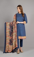 Printed Wider Width Khaddar Shirt 2.75 Printed Wool Shawl 2.5Mtr Dyed Khaddar Shalwar 2.5Mtr