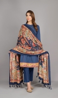 Printed Wider Width Khaddar Shirt 2.75 Printed Wool Shawl 2.5Mtr Dyed Khaddar Shalwar 2.5Mtr