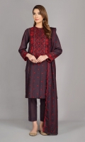 Printed Wider width Khaddar Shirt 2.5Mtr Printed and Embroidered Khaddar Dupatta 2.5Mtr Dyed Khaddar Shalwar 2.5Mtr