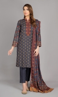 Printed Wider Width Khaddar Slub Shirt 2.5Mtr Printed Khaddar Slub Dupatta 2.5Mtr Dyed Khaddar Slub Shalwar 2.5Mtr
