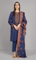 Printed wider width Khaddar Shirt 2.5 Printed khaddar dupatta 2.5Mtr Dyed Khaddar Shalwar 2.5Mtr
