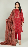 Printed Wider Width Khaddar Shirt 2.5Mtr Printed Khaddar Dupatta 2.5Mtr Dyed Khaddar Shalwar 2.5Mtr