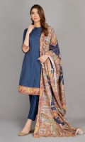 Printed Wider Width Khaddar Shirt 2.75Mtr Printed Khaddar Dupatta 2.5Mtr Dyed Khaddar Shalwar 2.5Mtr