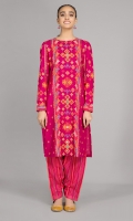 Printed & Embellished Wider Width khaddar shirt 2.5 Printed Khaddar shalwar 2.5