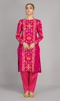 Printed & Embellished Wider Width khaddar shirt 2.5 Printed Khaddar shalwar 2.5