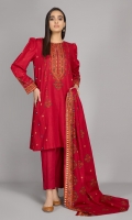 Printed wider width Khaddar Shirt 2.5 Printed khaddar dupatta 2.5Mtr Dyed Khaddar Shalwar 2.5Mtr