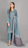 Printed wider width Khaddar Shirt 2.5Mtr Printed khaddar dupatta 2.5Mtr Dyed Khaddar Shalwar 2.5Mtr