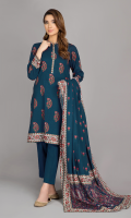 Printed wider width Khaddar Shirt 2.5Mtr Printed khaddar dupatta 2.5Mtr Dyed Khaddar Shalwar 2.5Mtr