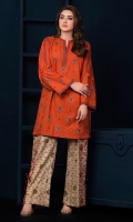 Embroidered Front Dyed Back  Embroidered Full Sleeves
