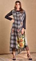 Digital Printed All-around Draped Shirt With Attached Lining Digital Printed All-around Draped Shirt With Attached Lining