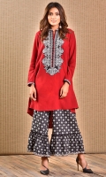 Dyed Shirt Embroidered Neckline With Loop Buttons Embroidered Band Collar Dyed Shirt Embroidered Neckline With Loop Buttons Embroidered Band Collar