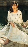 Cotton silk block printed embellished shirt, Cotton silk embellished farshi-gharara, Block printed chiffon dupatta