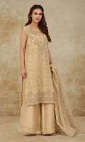 Dyed, Embroidered and embellished Crinckle Chiffon Shirt Front(1.00m) Dyed, Embroidered and embellished Crinckle Chiffon Back & Sleeves(1.50m) Dyed, Embroidered and embellished Crinckle Chiffon Dupatta(2.50m)