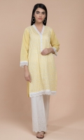 Dyed & Embroidered Wider Width Lawn Shirt Front & Sleevs(1.25m) Dyed & Embroidered Wider Width Lawn Shirt Back(1.25m)