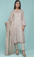 Printed Wider Wider Lawn Shirt(2.50m) Printed & Embroidered Cotton Lawn Dupatta(2.50m) Dyed Cambric Shalwar(2.50m)