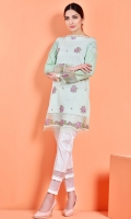 Printed and embroidered Wider Width cotton lawn shirt front(1.25 M) Printed Wider Width cotton lawn shirt back(1.25 M) Embroidered organza lace(1.25 M)