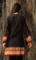 Printed & embellished wider width khaddar shirt(2.5m)
