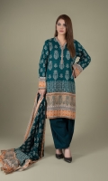 Printed Wider Width Khaddar Shirt(2.50m) Printed Khaddar Dupatta(2.50m) Dyed Khaddar Shalwar(2.50m)