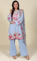 Printed & Embroidered Lawn Karandi Shirt Front(1.25m) Printed Lawn karandi Shirt Back(1.50m) Printed & Embroidered Chiffon Dupatta(2.50m) Dyed Lawn Karandi Shalwar(2.50m)