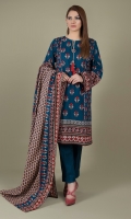 Printed Wider Width Khaddar Shirt(2.50m) Printed Khaddar Dupatta(2.50m) Dyed Khaddar Shalwar(2.50m)