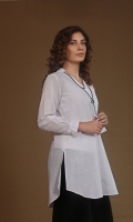 front placket shirt with collar and sleeve detailing