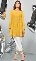 Tilla embroidered flare top with gold trim details in regular fit