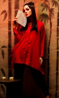 Flared shirt with side drop hem regular sleeves with cuff detail Ban collar and front open placket