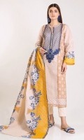 Front & Back Lawn Print Embroidered 2.5m Sleeve Lawn Printed 1.0m Lawn Printed Dupatta 2.5m Shalwar 2.5m