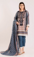 Front Lawn Print Embroidered length 1.25m Back & Sleeve Lawn Printed length 2.0m Lawn Printed Dupatta length 2.5m Shalwar length 2.5m