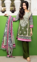 Embroidered Lawn Shirt 3m Lawn Shalwar 2.5 Lawn Dupatta 2.5m 