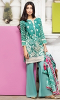 Embroidered Lawn Shirt 3m Lawn Shalwar 2.5 Lawn Dupatta 2.5m 